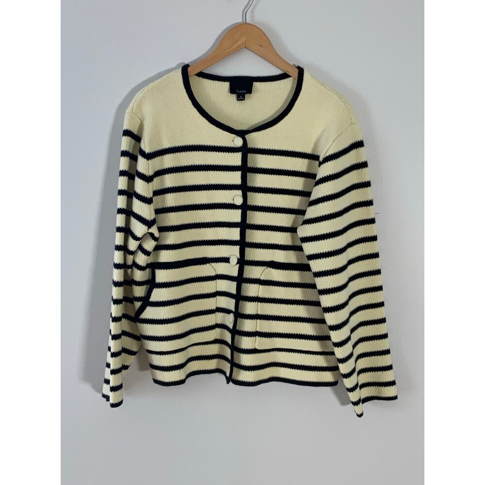Lumiere Cream and black cardigan Women's size‎ medium